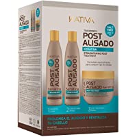 Los mejores  - KATIVA Kit Mantenimiento Post Alisado 3 Unidades - Champú- Acondicionador y Mascarilla Post Tratamiento- Alarga la…